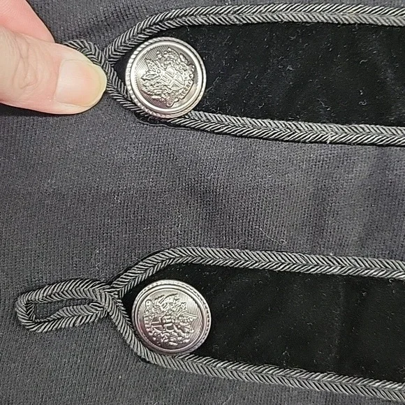 Torrid Black Velvet Military Style Jacket Size 3 - Picture 5 of 13